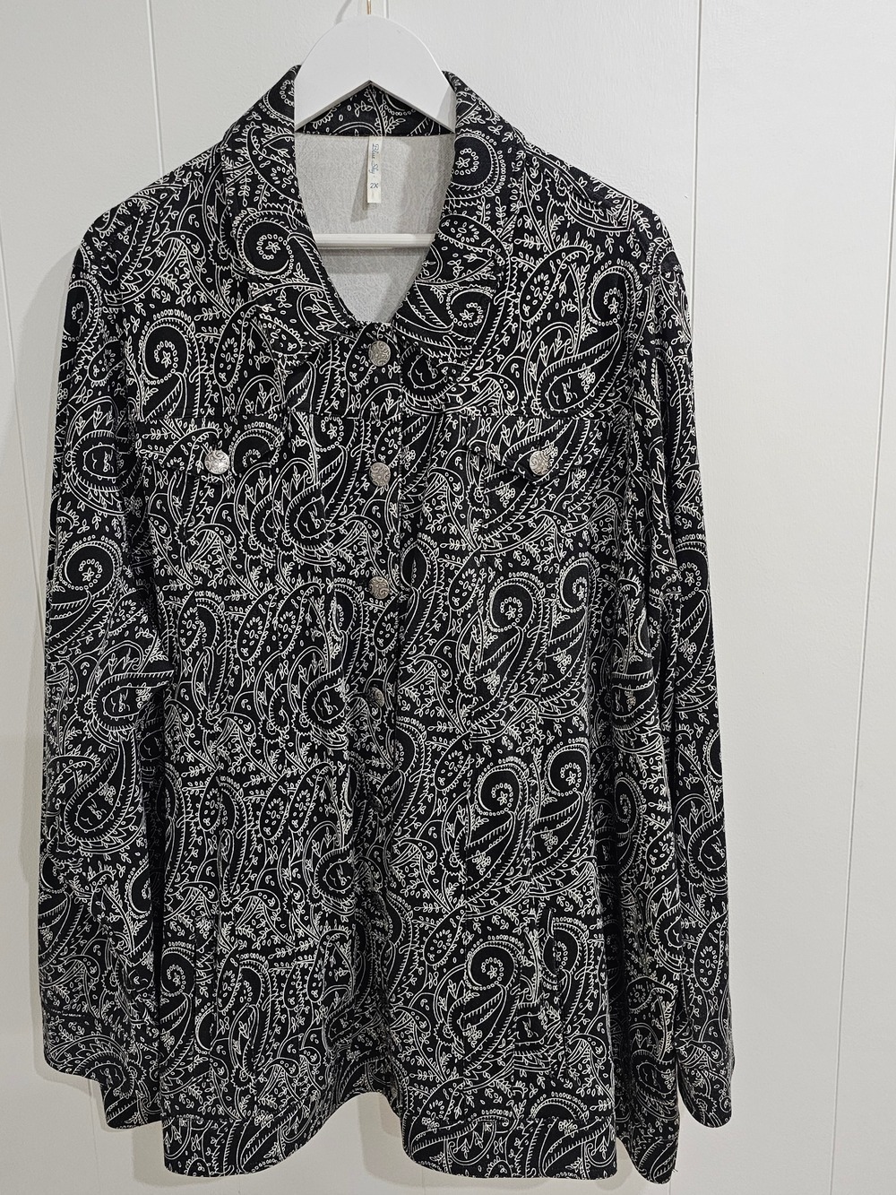 Blue Sky Fair Trade Cotton  Paisley Western Jacket 2X Boho Ranchwear Cottagecore - Picture 2 of 16